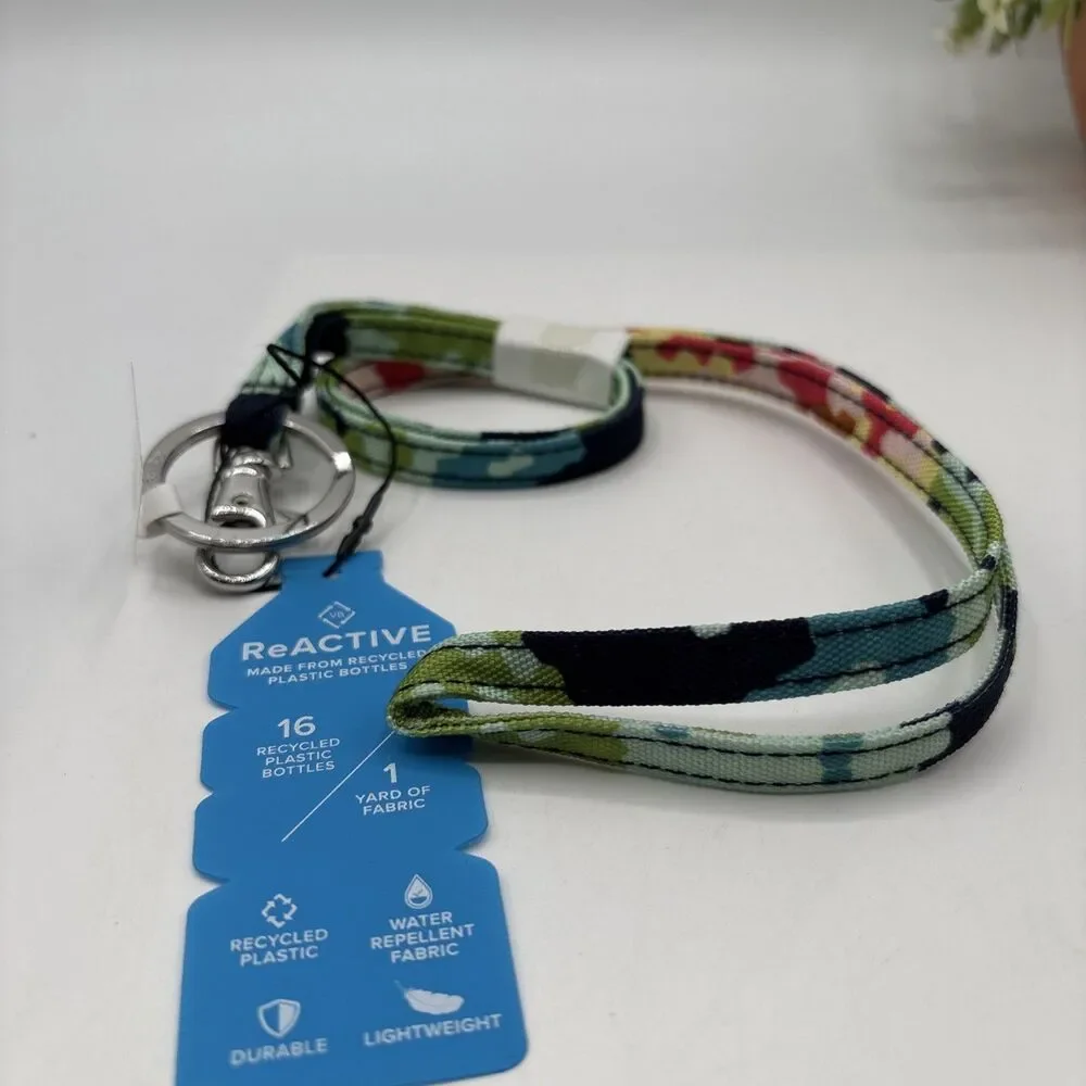 Vera Bradley Cotton Lanyard Happy Blooms Cross Stitch School Gift NWT